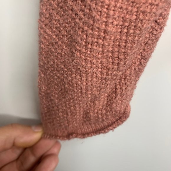 MADEWELL Just Right Pink Pullover Waffle Knit Sweater Sz S - Picture 6 of 11